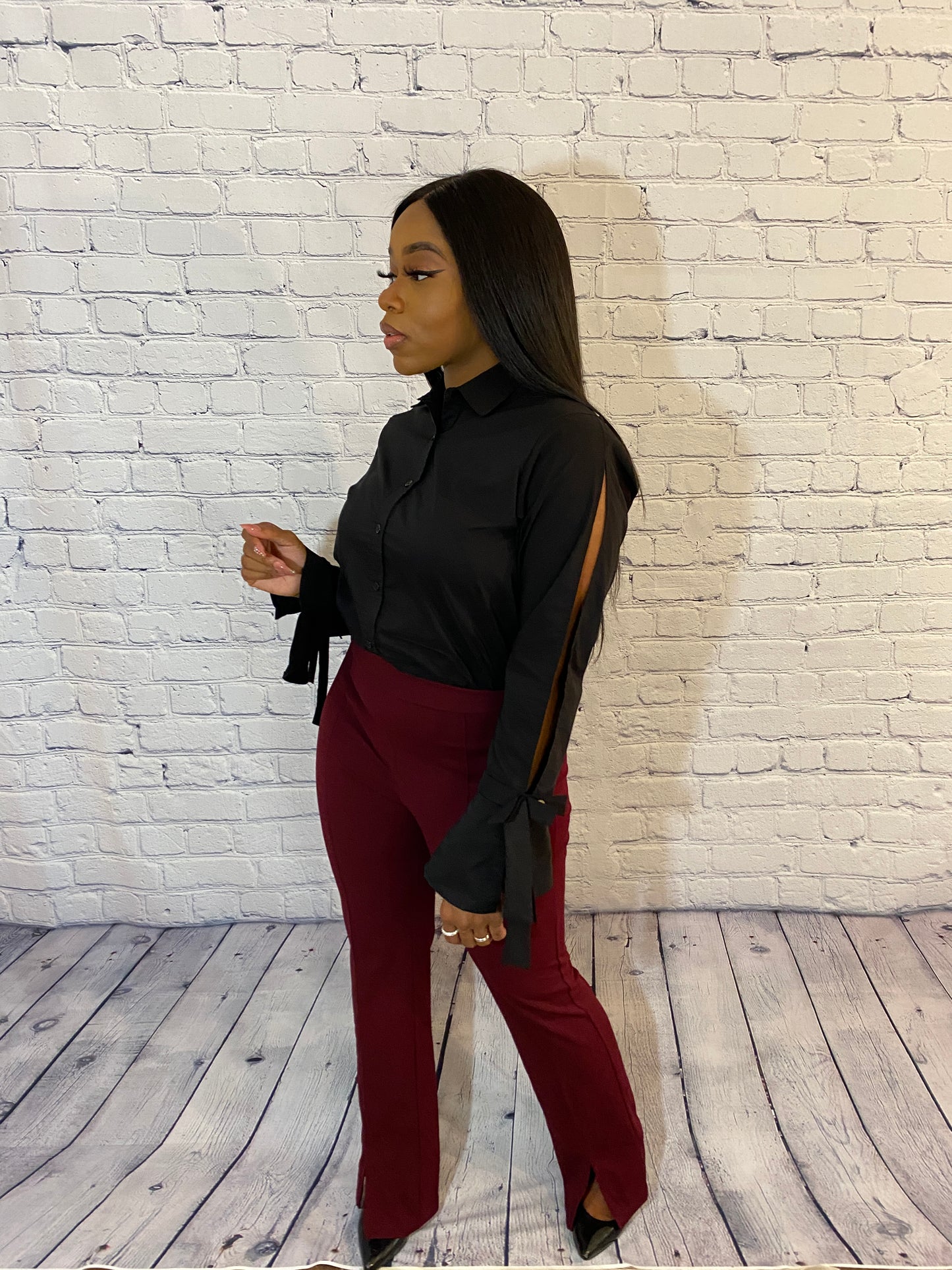 Slit Sleeves Shirt